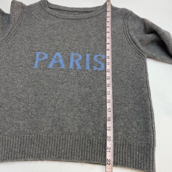 Alberta Ferretti Wool Cashmere Crew Neck Pullover Paris Sweater Gray Size 6 - Picture 4 of 11